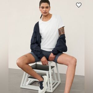 Athleta In Motion Seamless White Tshirt